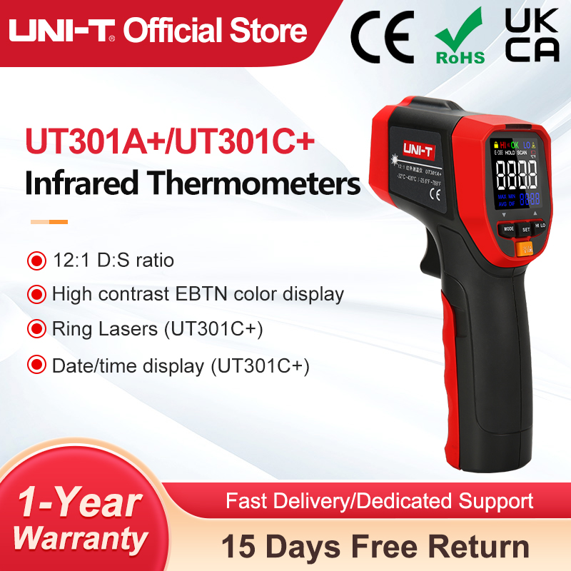 Soap Making Thermometer - UNI-T UT301A+ UT301C+ Infrared Thermometer Digital