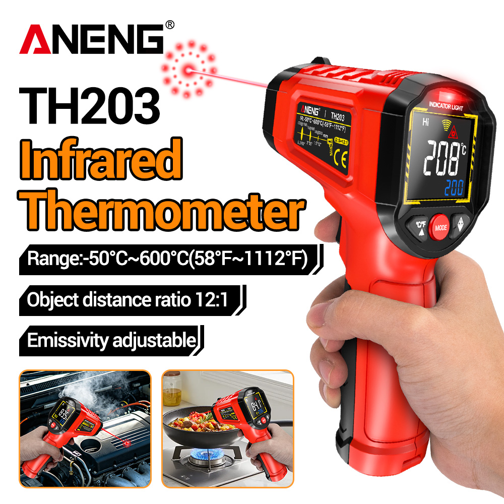 Soap Making Thermometer - ANENG TH203 Infrared Thermometer -50°C~600°C Temperature