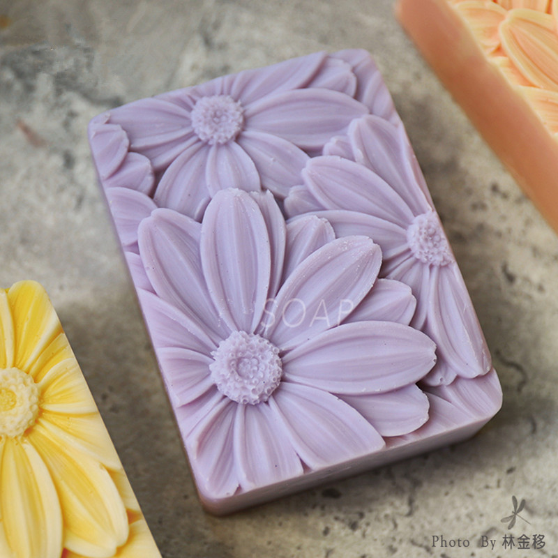 Soap Making Things - Newest!!!3d Elegant Sunflower Soap Mold Rectangle