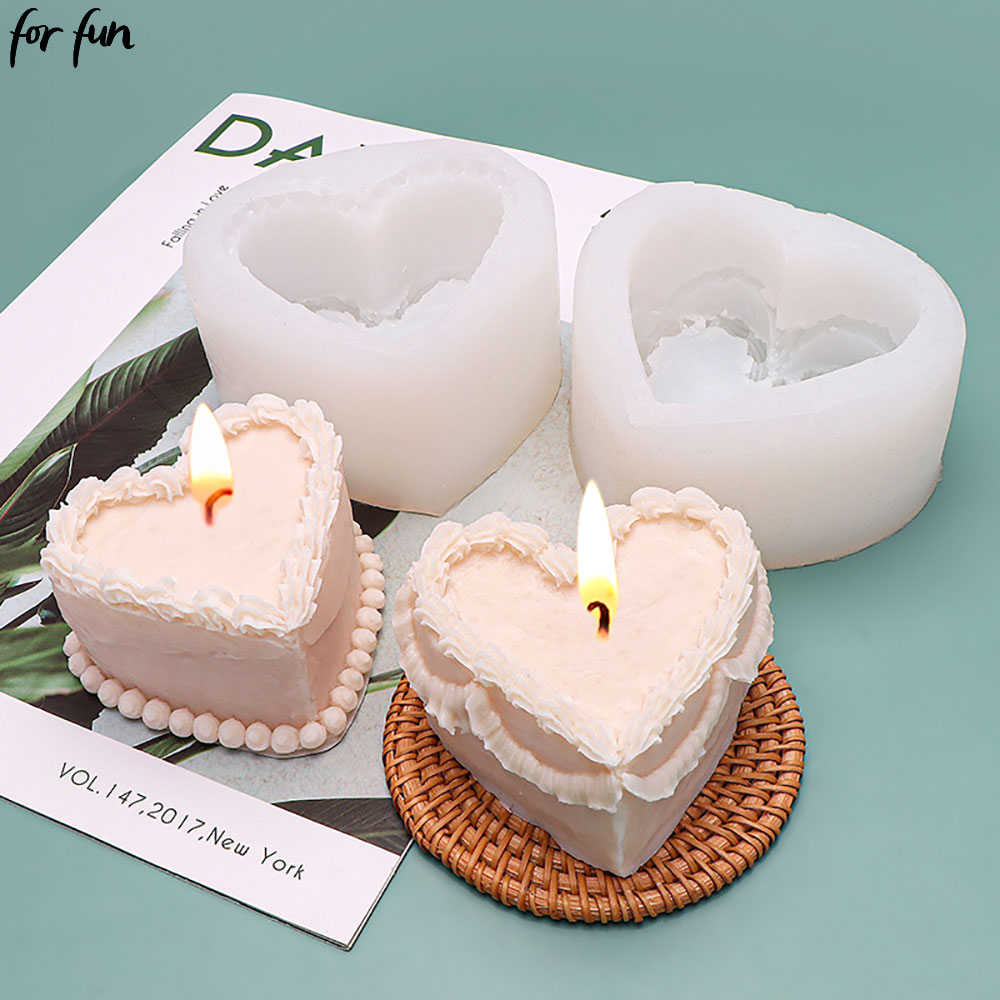 Soap Making Things - For Fun Heart Cake Shaped Candle