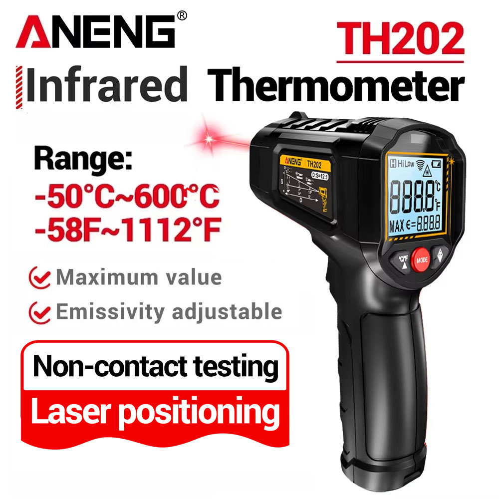 Soap Making Thermometer - ANENG Infrared Thermometer Non-contact -50~600℃ Digital