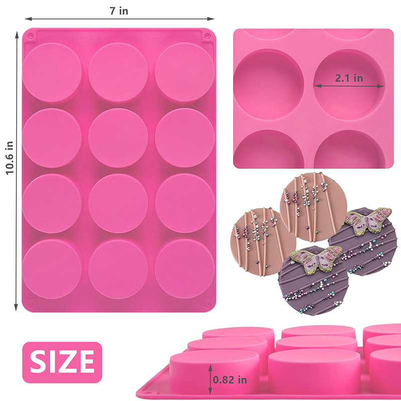 Round Silicone Molds 12-Cavity - огляд і ціна Soap Making Designs