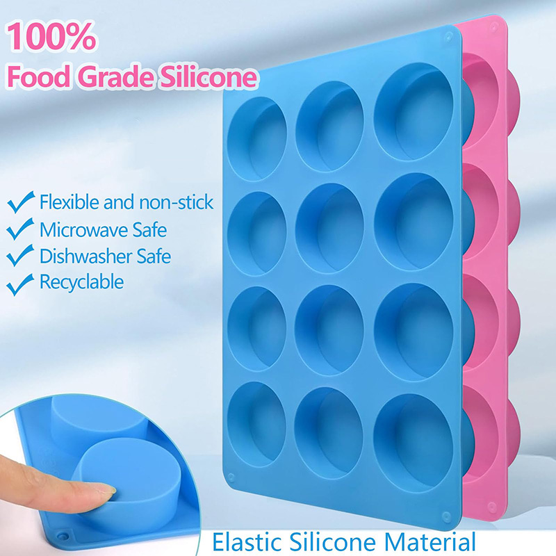 Round Silicone Molds 12-Cavity - огляд і ціна Soap Making Designs