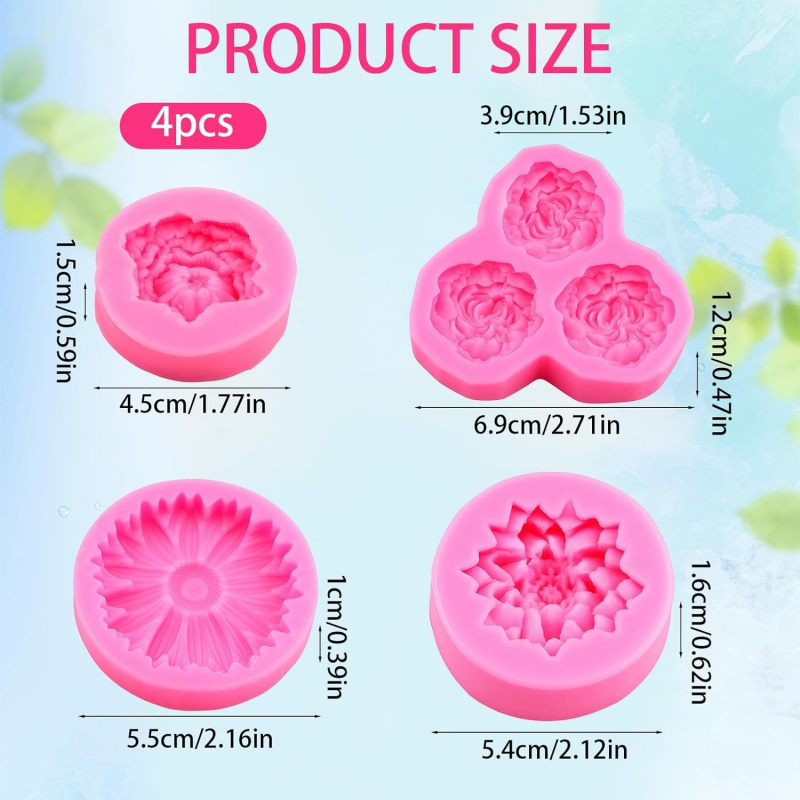 6 Hole 3D Floral Silicone Mold - огляд і ціна Soap Making Kit Amazon