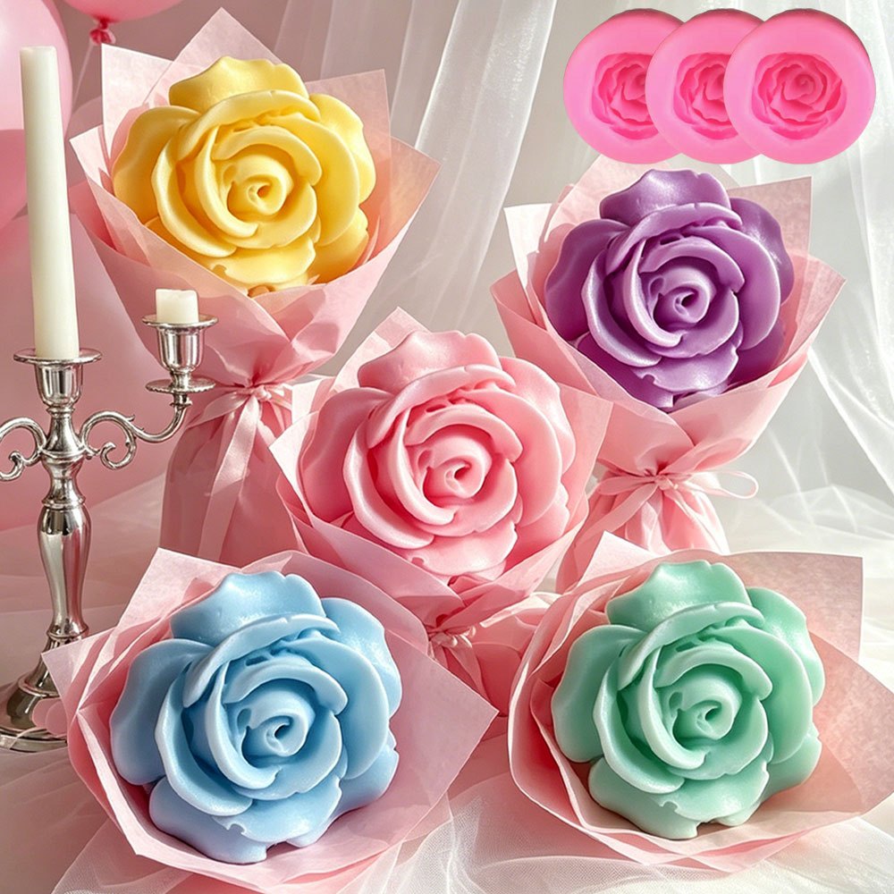 3pcs 3D Rose Flower Silicone M - огляд і ціна Soap Making Kit Amazon