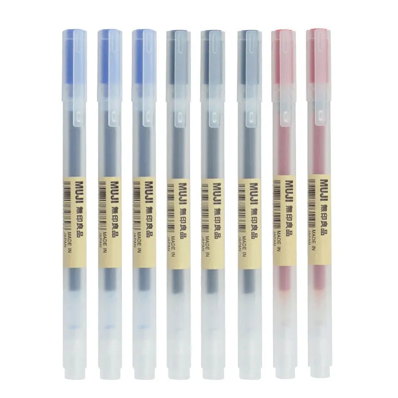 3-6Pcs/Set 0.38mm Kawaii MUJIs - огляд і ціна Muji Stationery Gel Pen