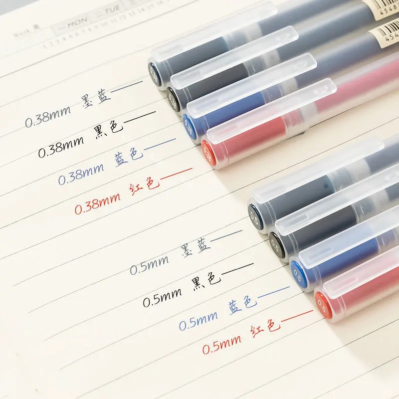 3-6Pcs/Set 0.38mm Kawaii MUJIs - огляд і ціна Muji Stationery Gel Pen