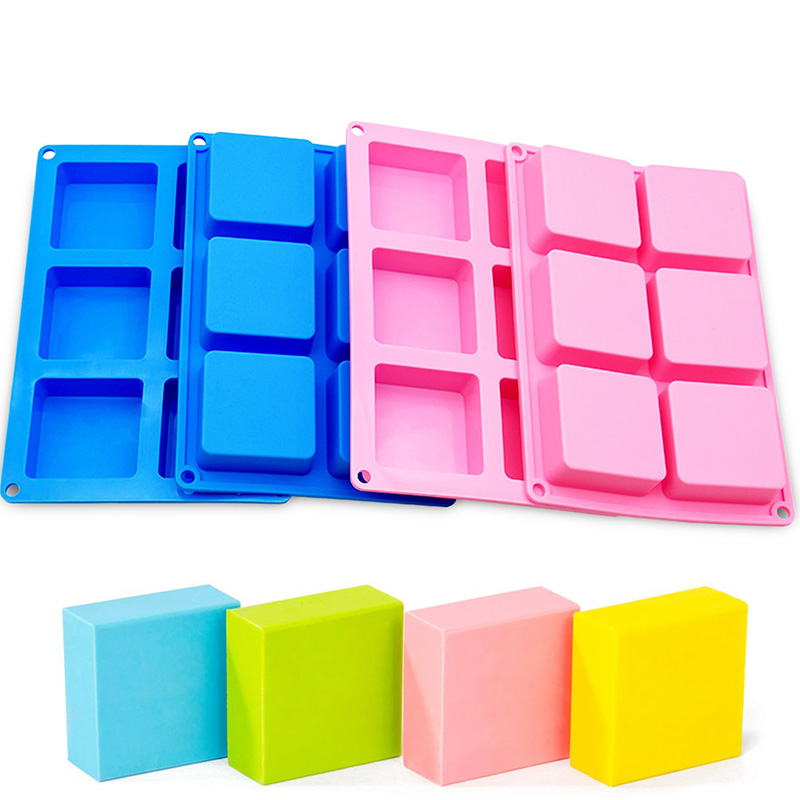 Square Soap Molds 6-Cavity Non - огляд і ціна Soap Making Designs