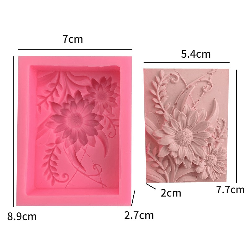 1pc 3D Square Rose Flower Sili - огляд і ціна Soap Making Book For Beginners
