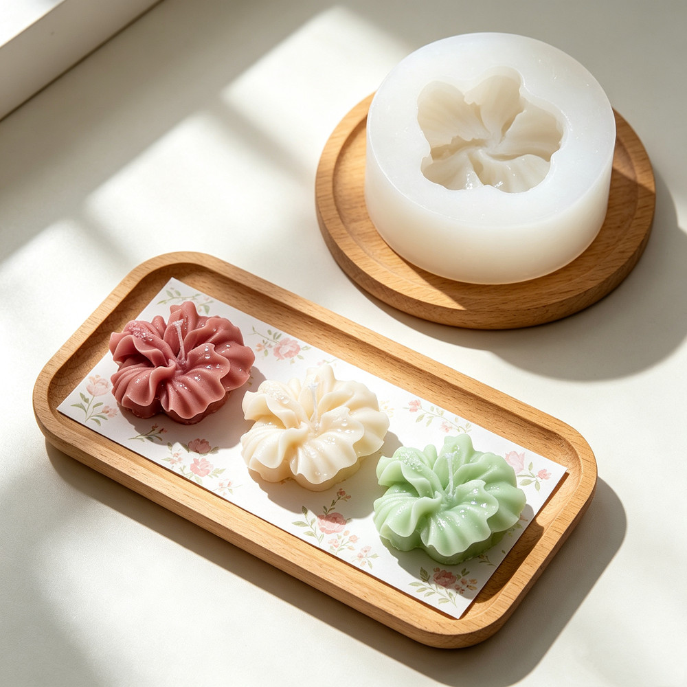 2pcs Hibiscus Flower Candle Mo - огляд і ціна Soap Making Things