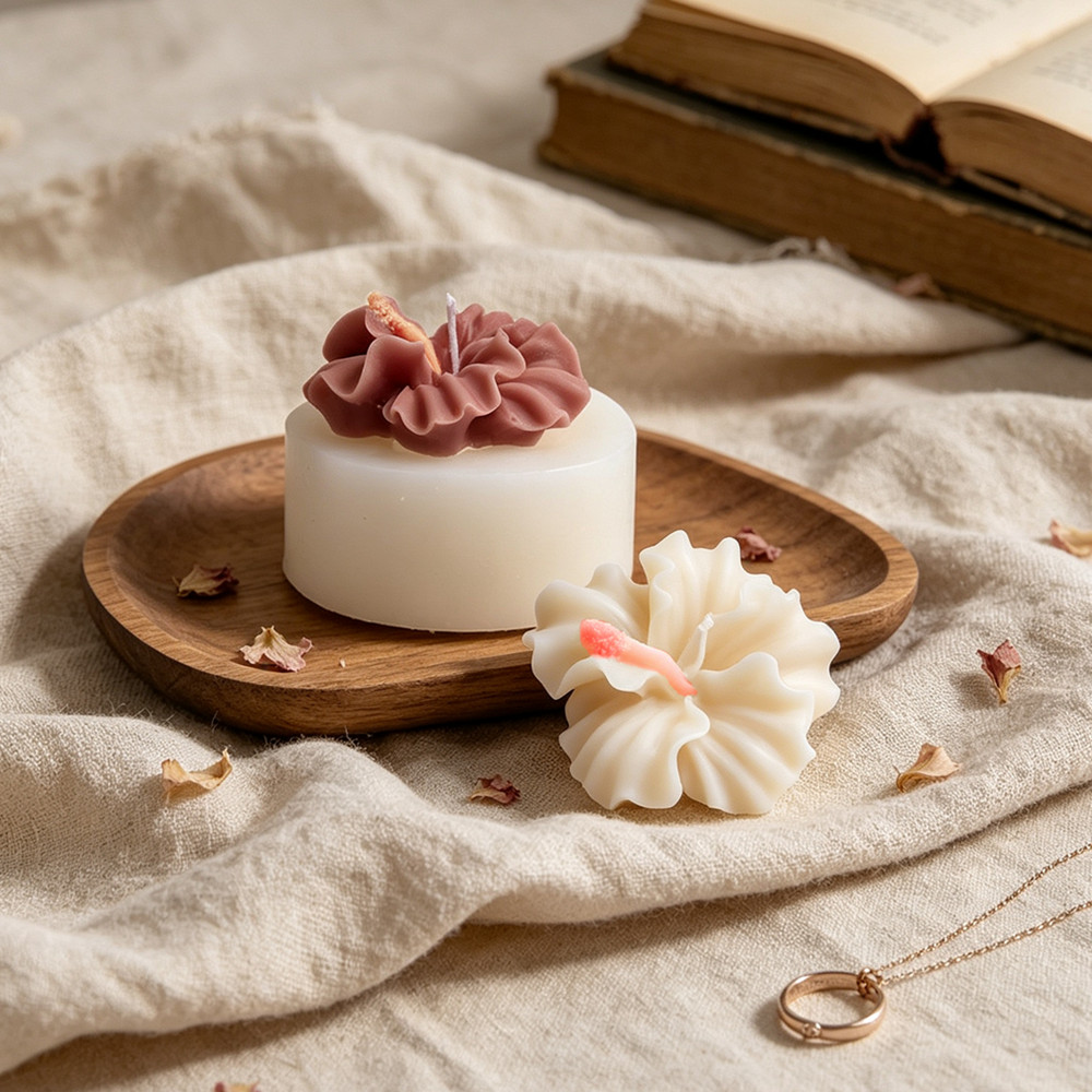 2pcs Hibiscus Flower Candle Mo - огляд і ціна Soap Making Things