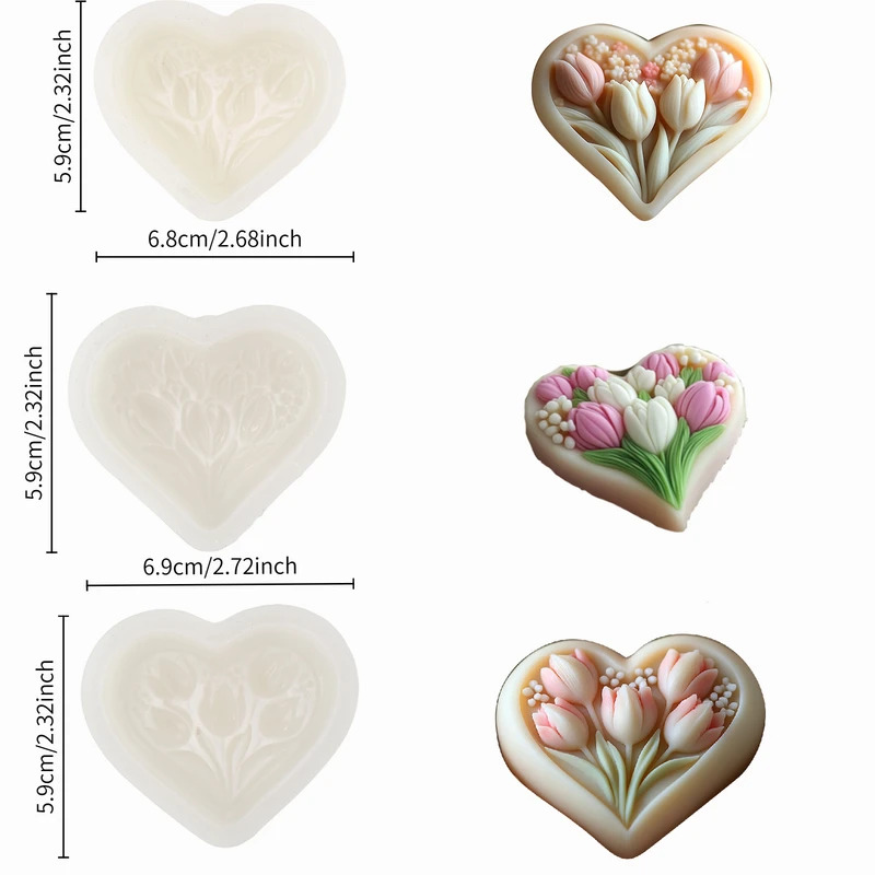 Silicone Mold for Heart-shaped - огляд і ціна Soap Making Book For Beginners